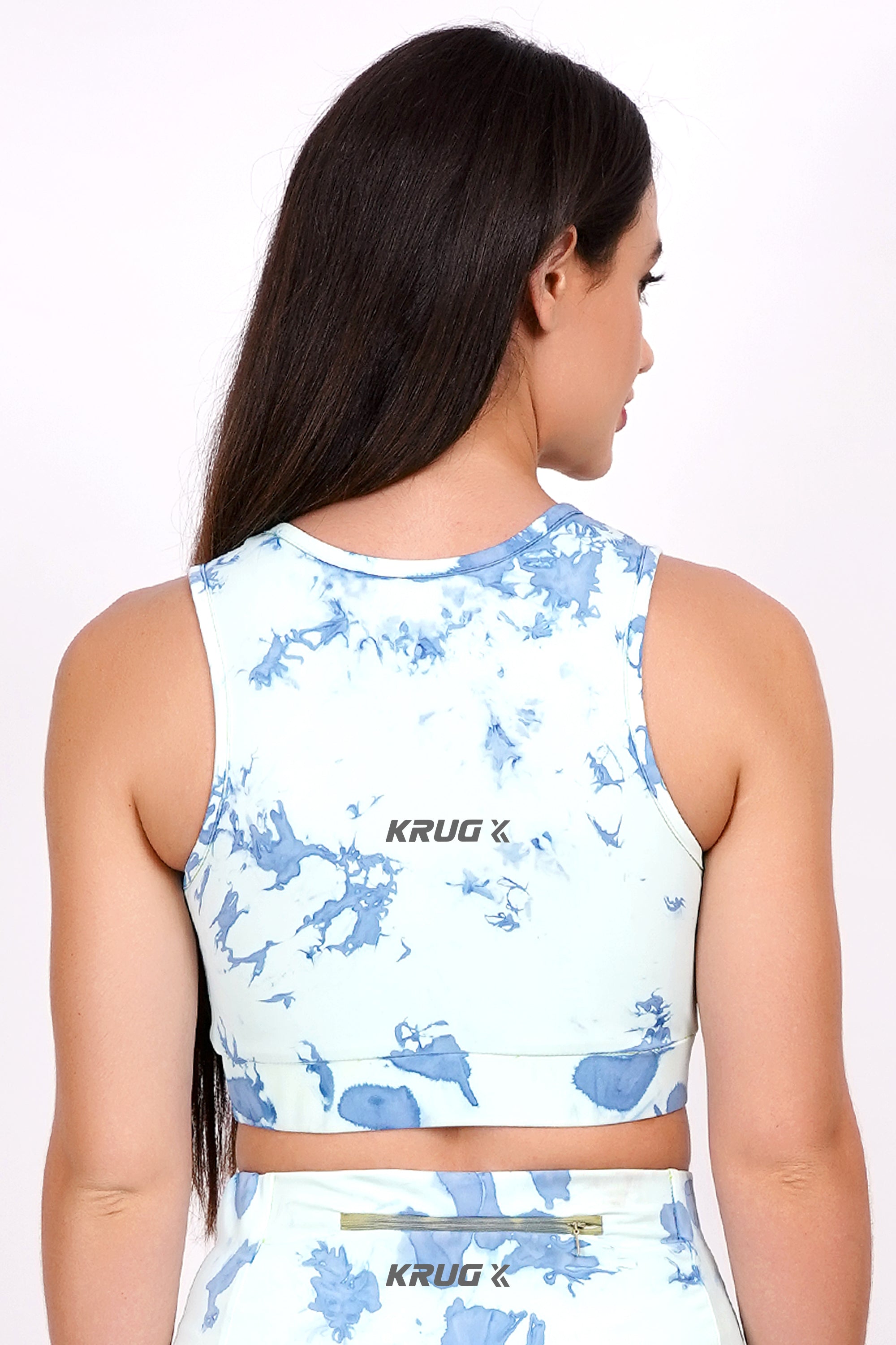 Azure Sapphire Blue Sports & Gym Top Wear For Women