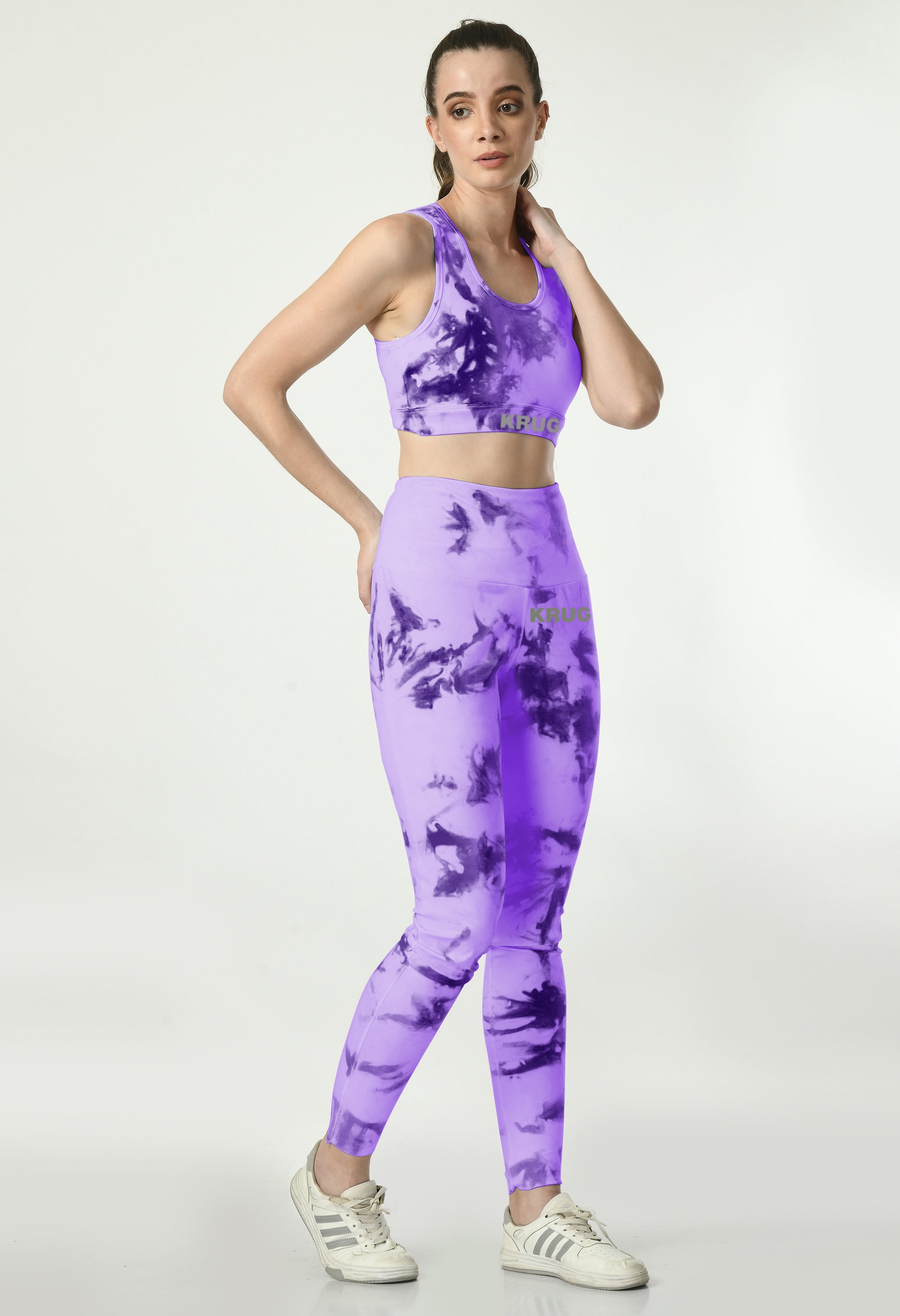 Lavender Twilight Tie-Dye Co-Ord Set For Women