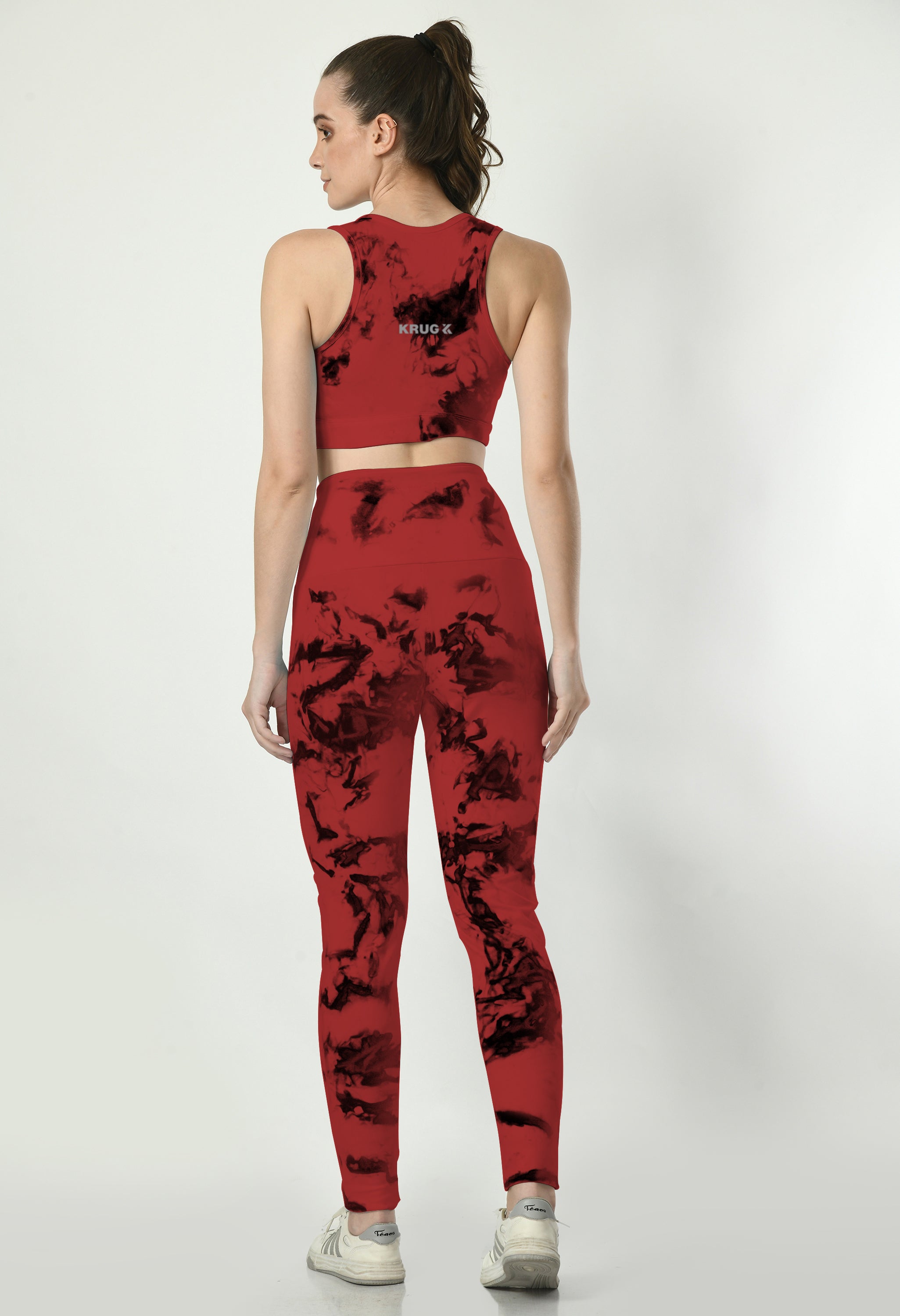 Crimson Noir Tie-Dye Set For Women