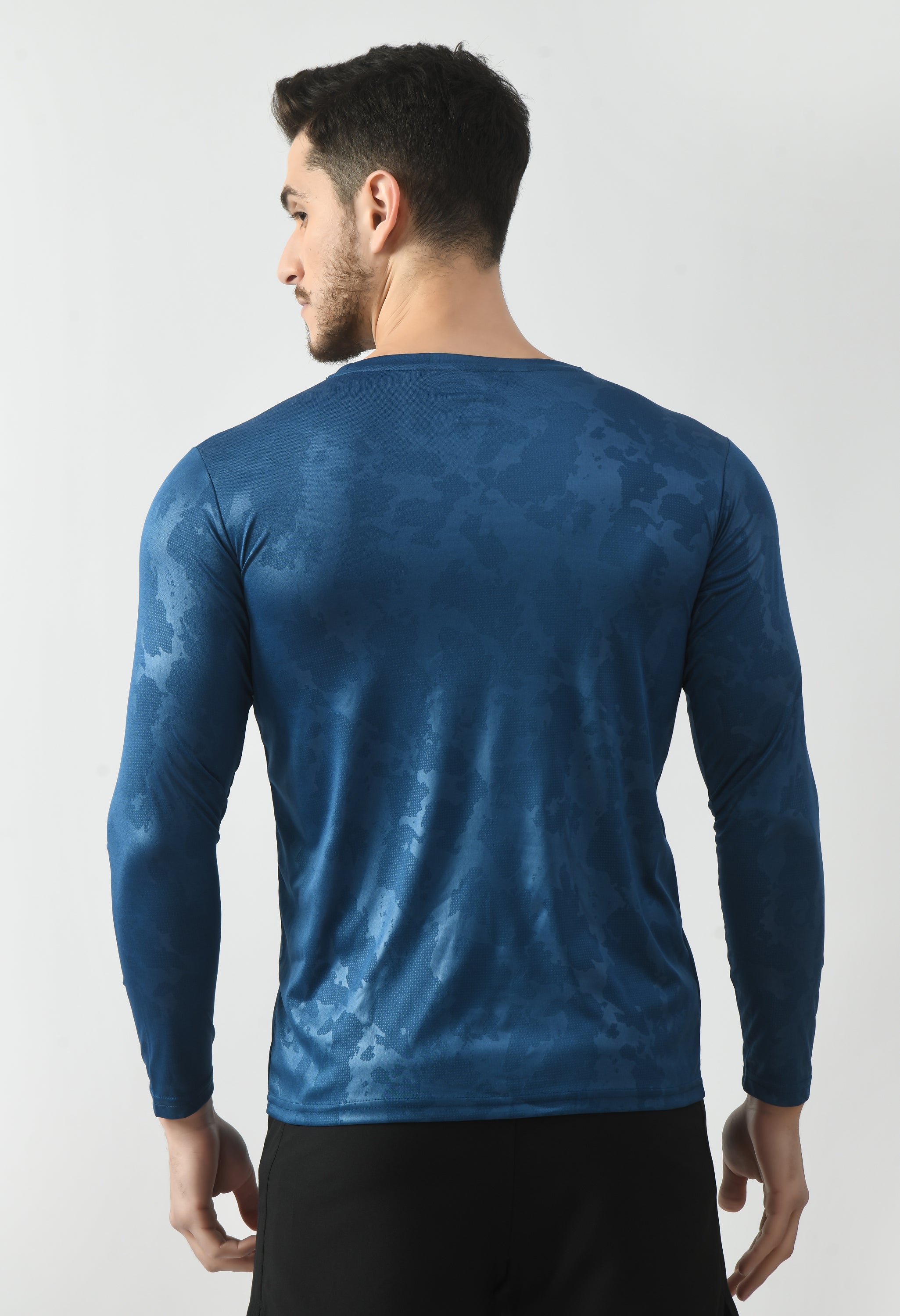 Navy Blue Full Sleeves T-Shirt for Men