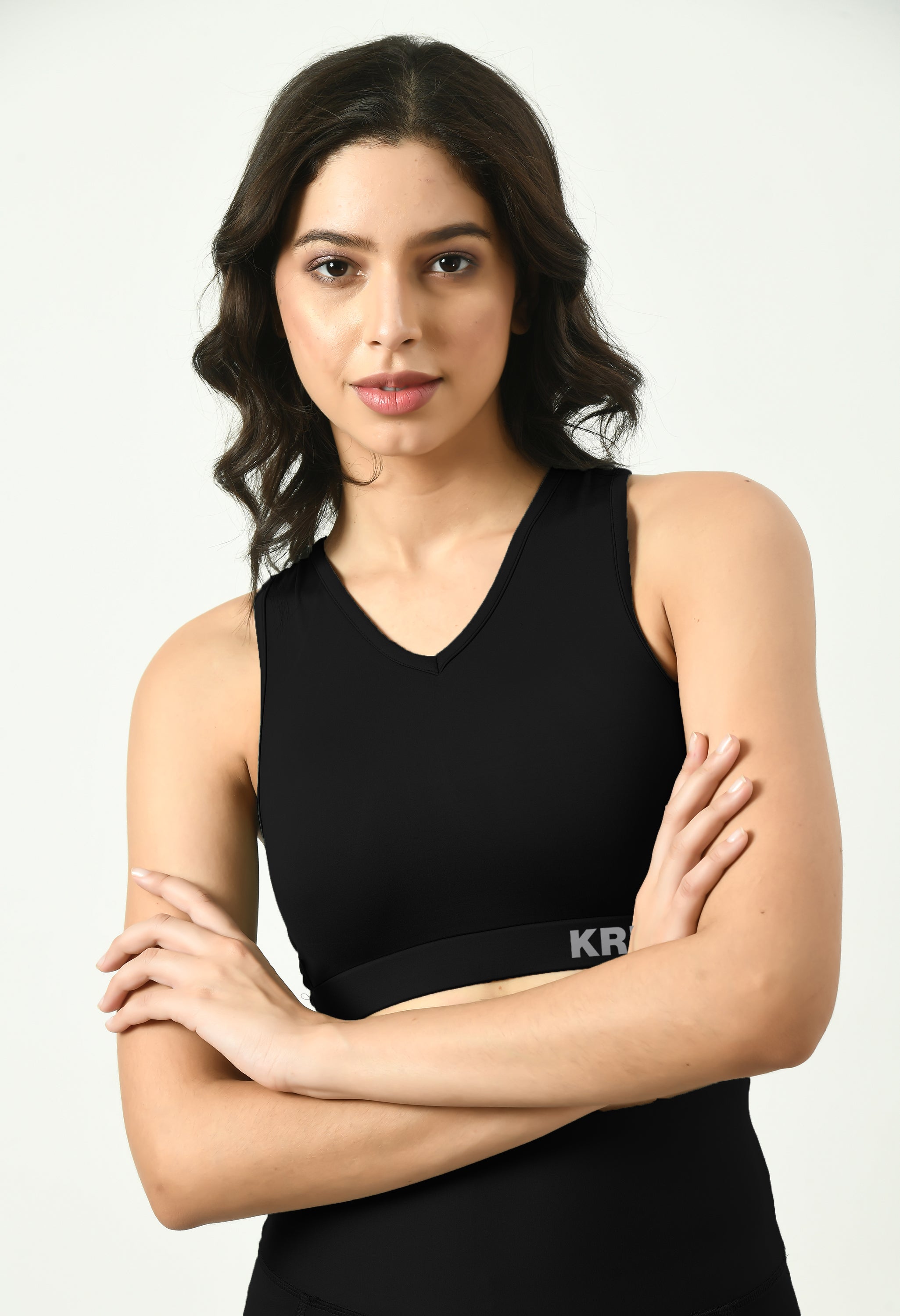 Midnight Black Sports Bra & Leggings Co-Ord Set For Women
