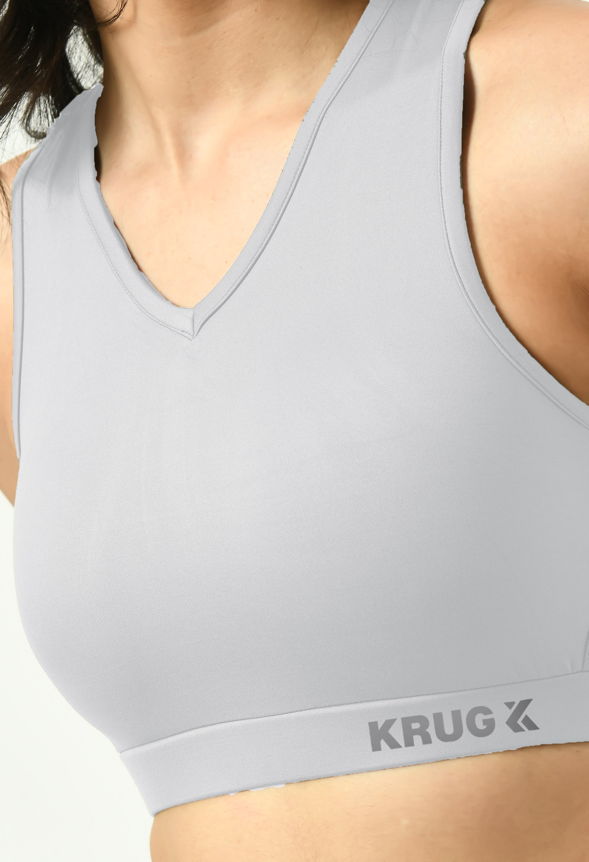 Cloud Grey Sports Bra For Women