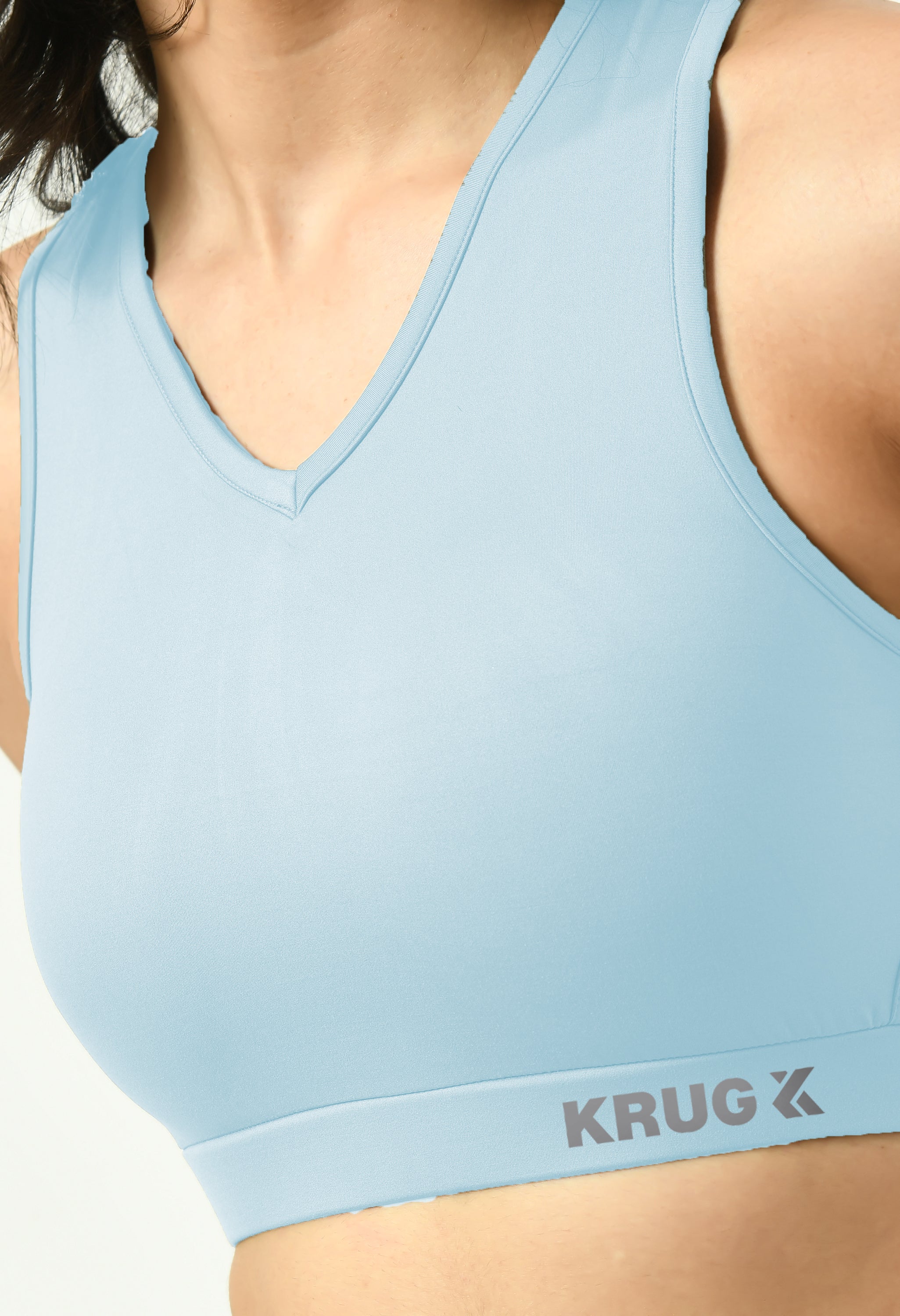 Arctic Blue Sports Bra For Women