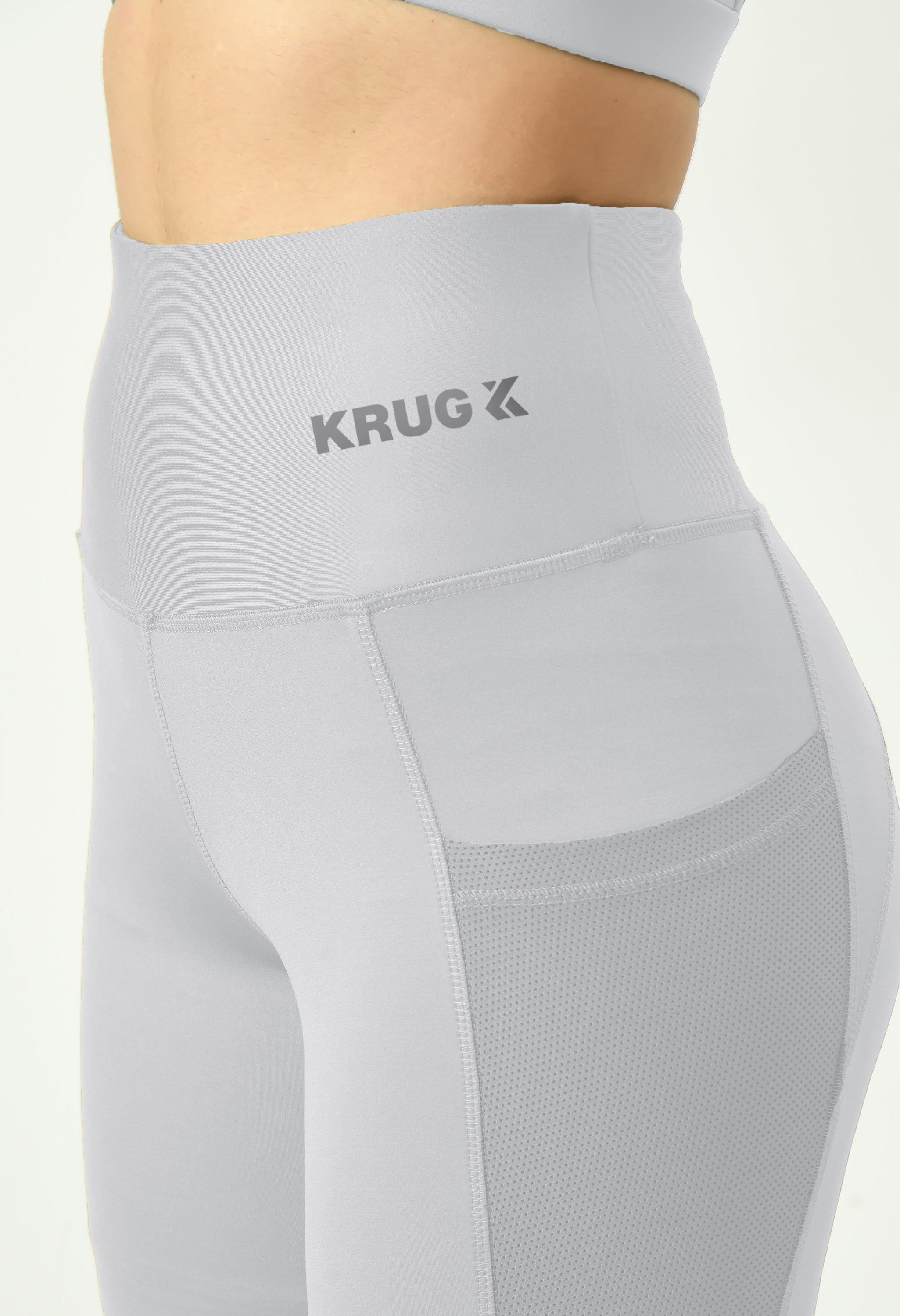 Cloud Grey Sports Bra & Leggings Co-Ord Set For Women