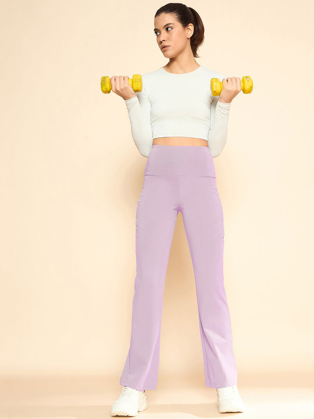 Rich Lilac Sports & Gym Bottom Wear for Women