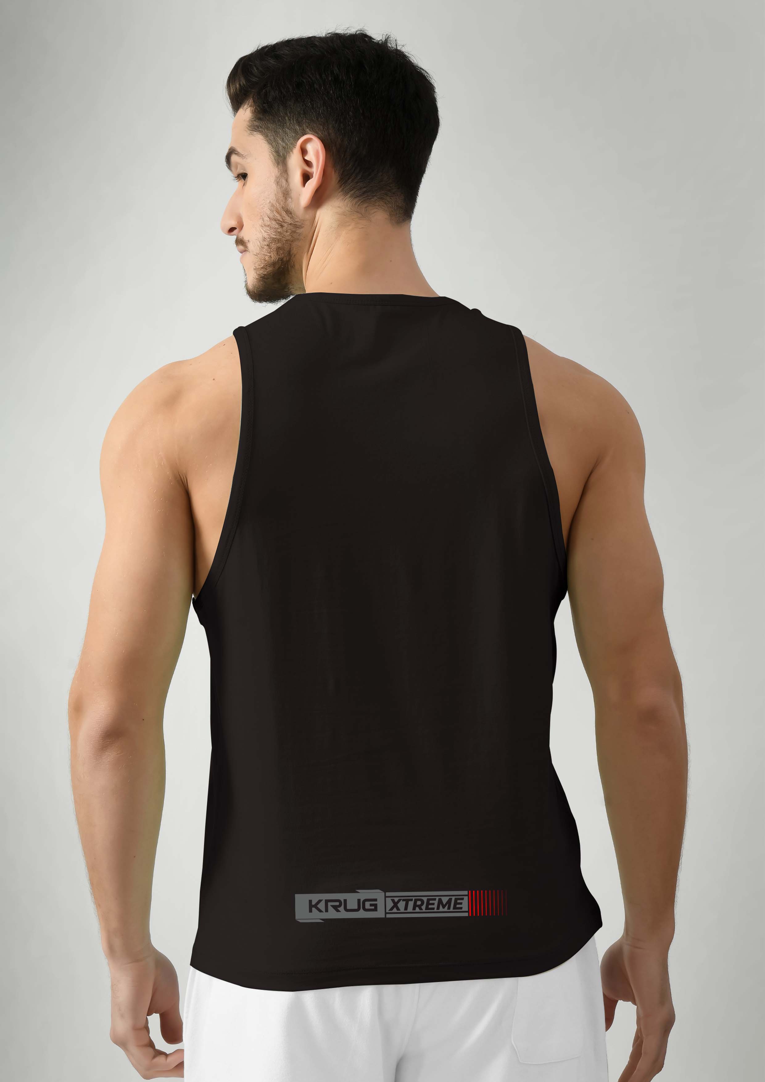Midnight Black Gym Tank Tops For Mens