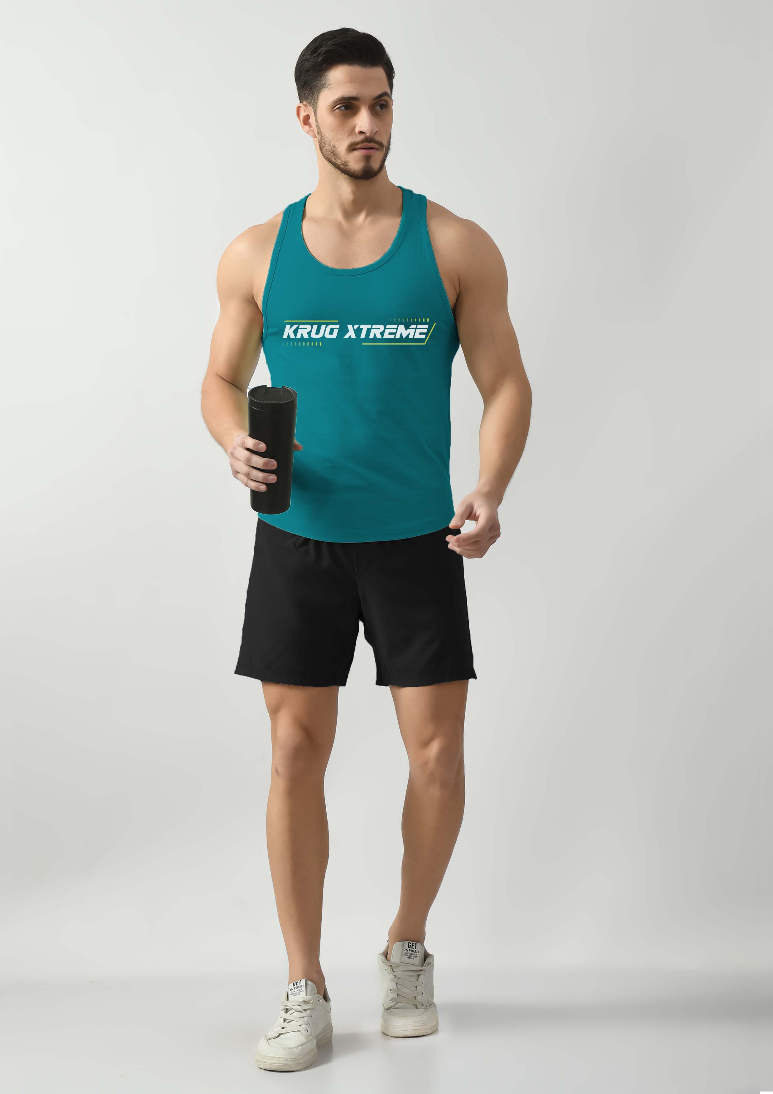 Cyan Green Wide Stringer For Mens