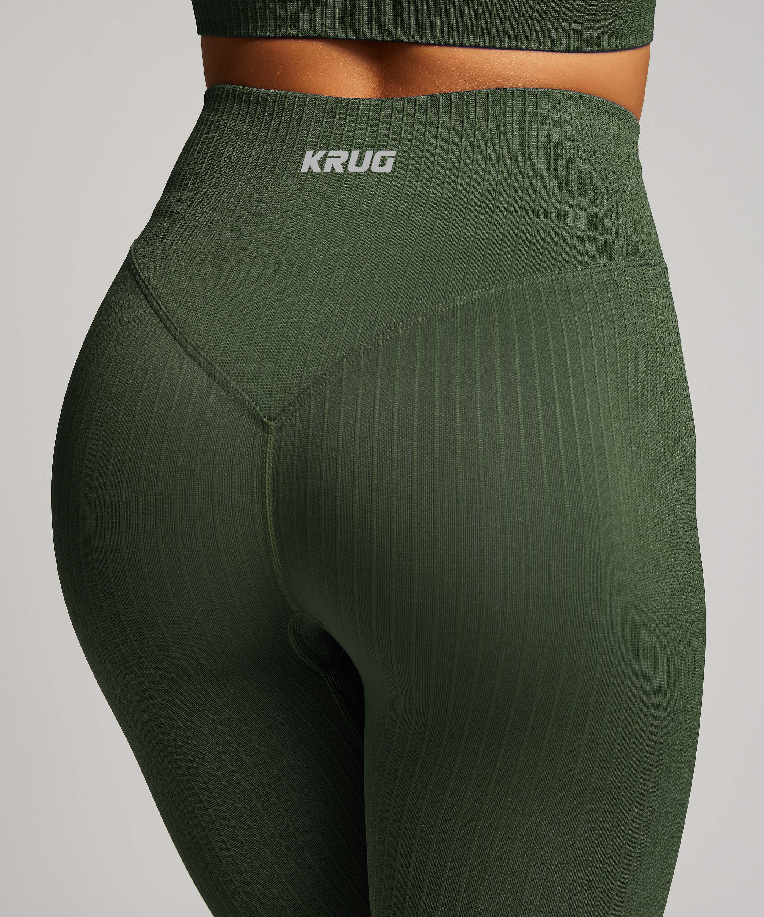 Olive Drab Green Ribbed Co-Ord Set for Women