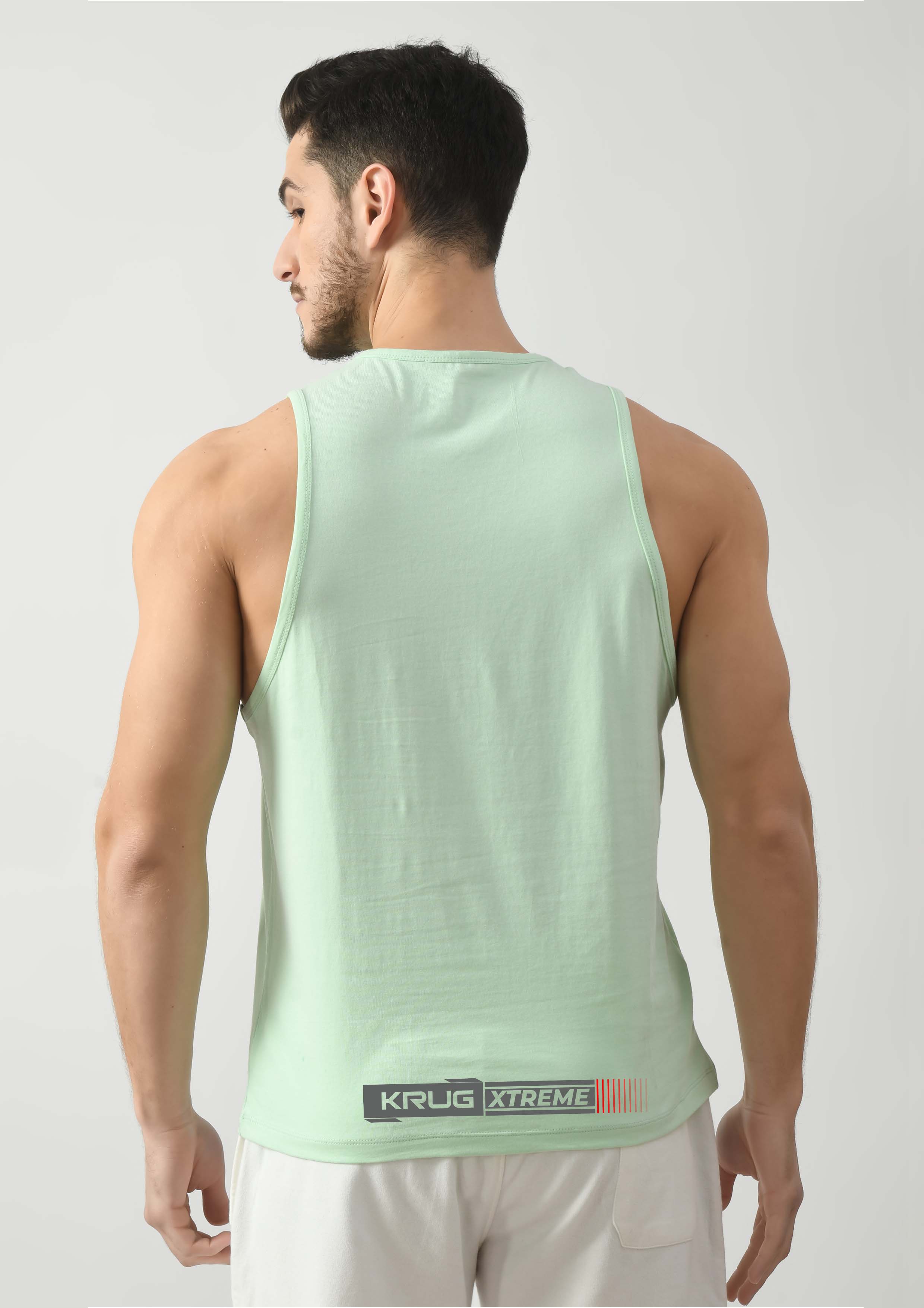 Celadon Green Gym Tank Tops For Mens