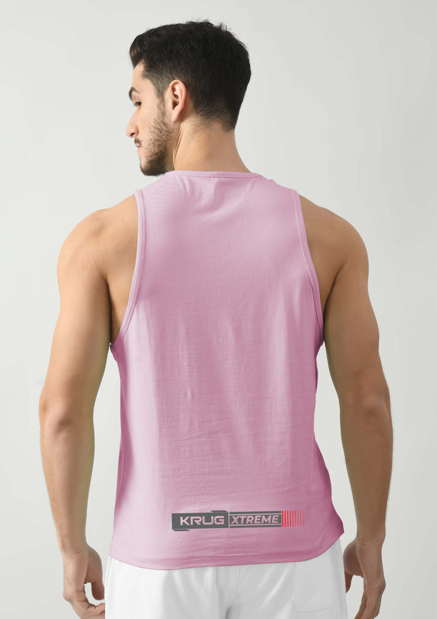 Flamingo Pink Gym Tank Tops For Mens