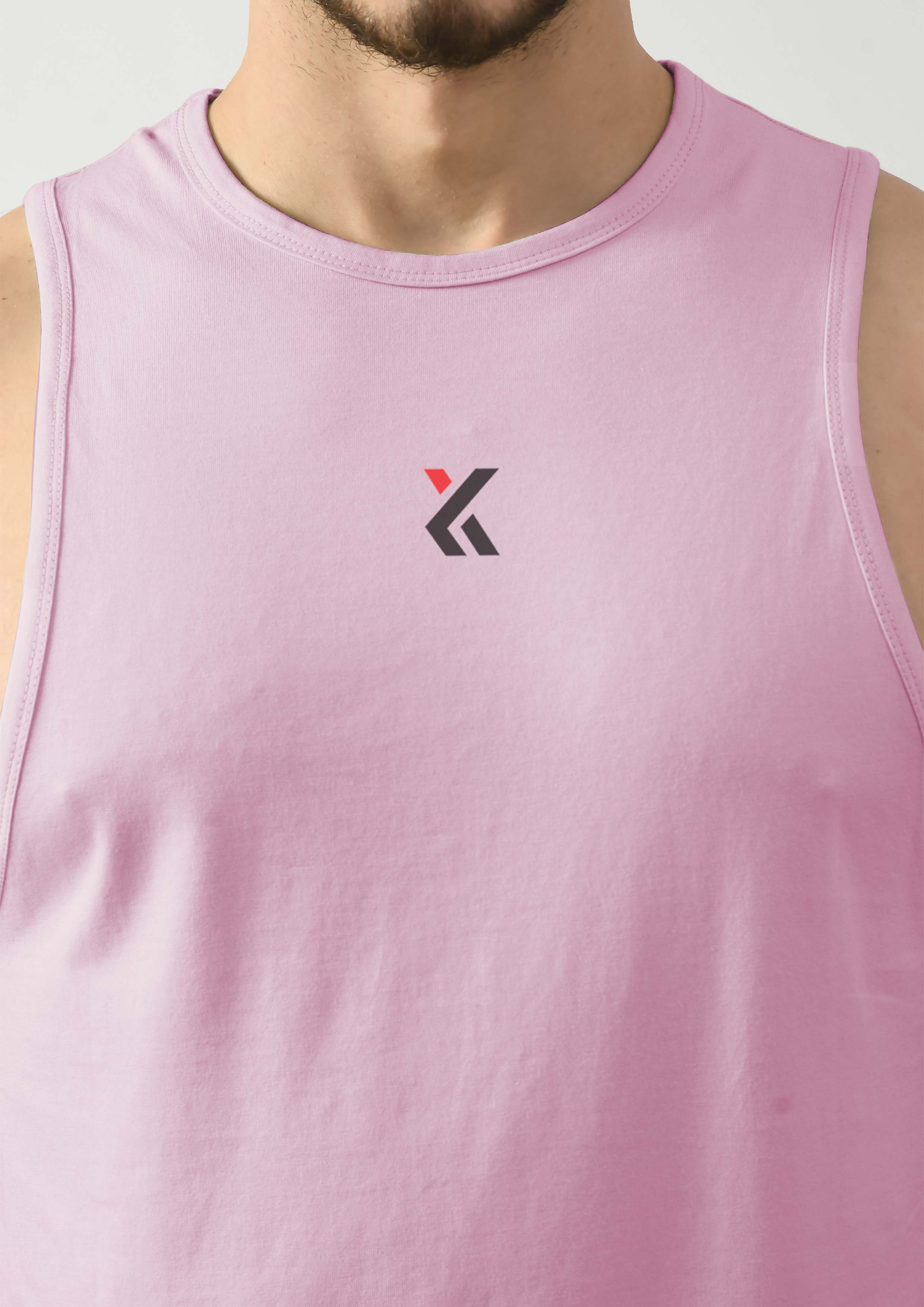 Flamingo Pink Gym Tank Tops For Mens