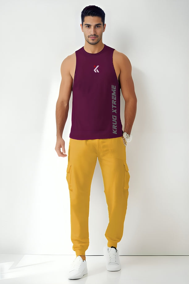 Grape Violet Gym Tank Tops For Mens