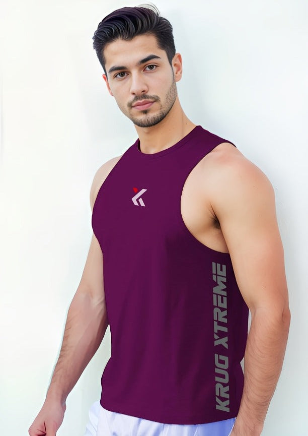 Grape Violet Gym Tank Tops For Mens