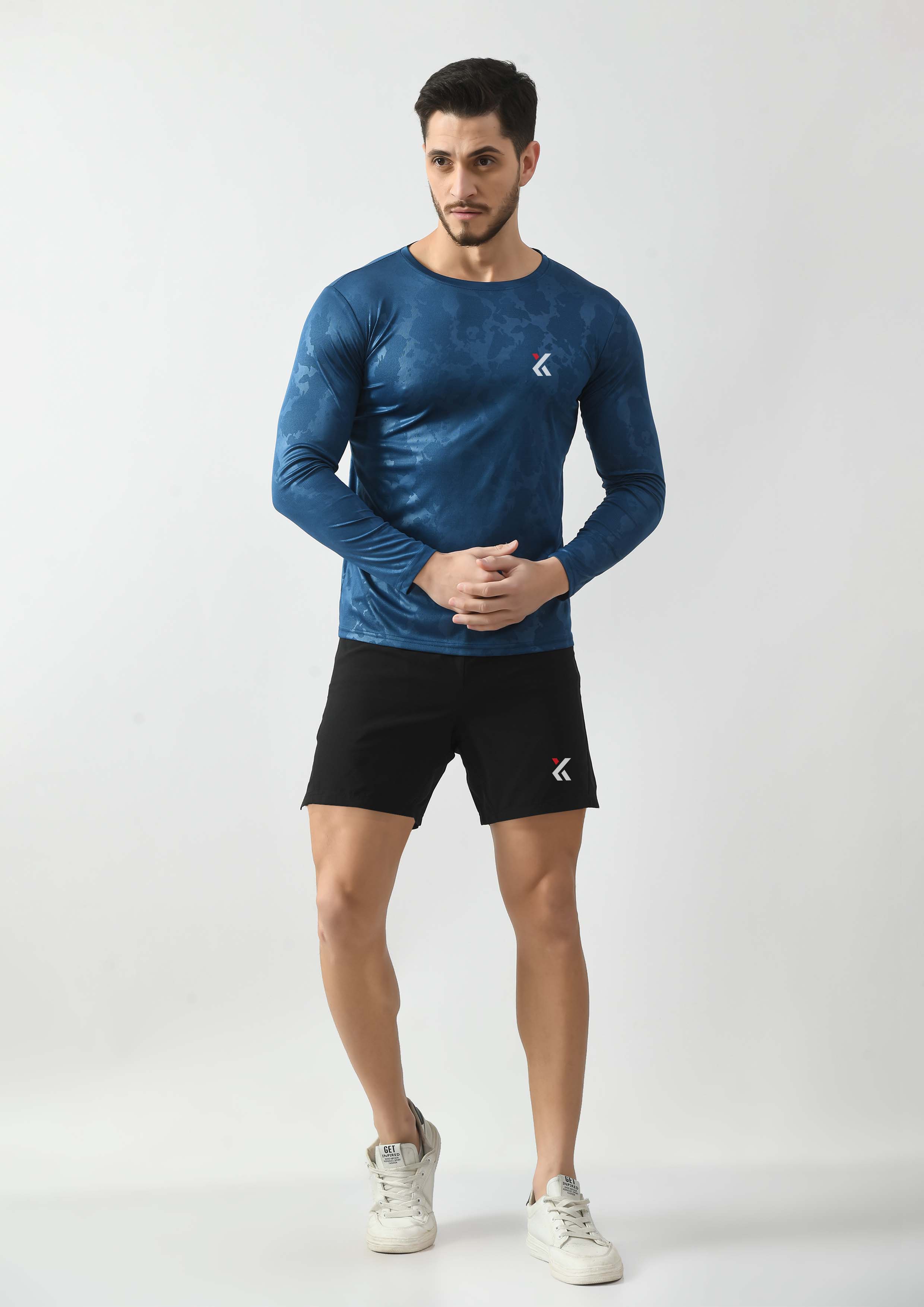Navy Blue Full Sleeves T-Shirt for Men