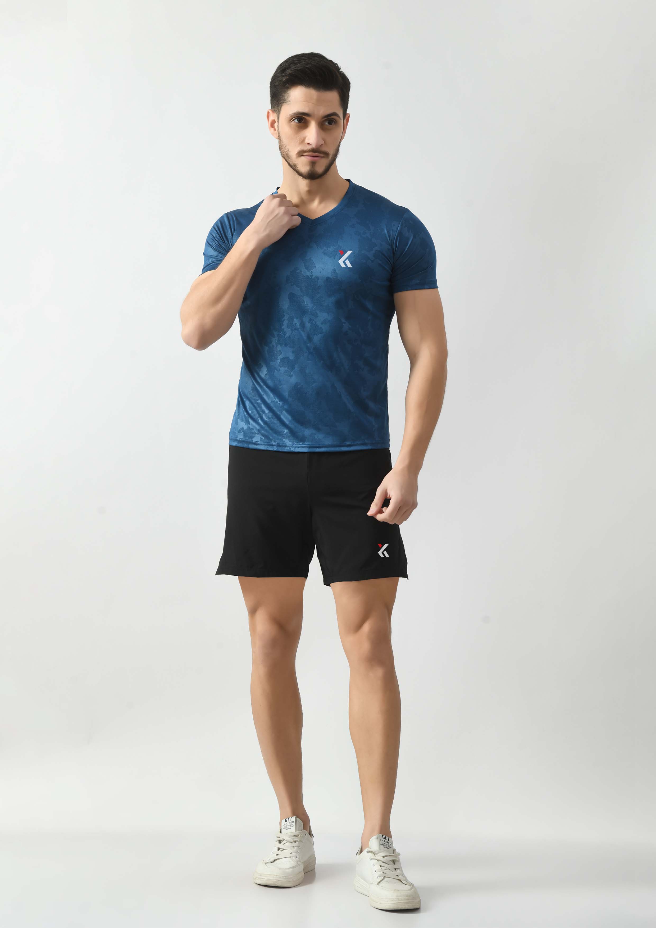 Teal gym t-shirt for mens