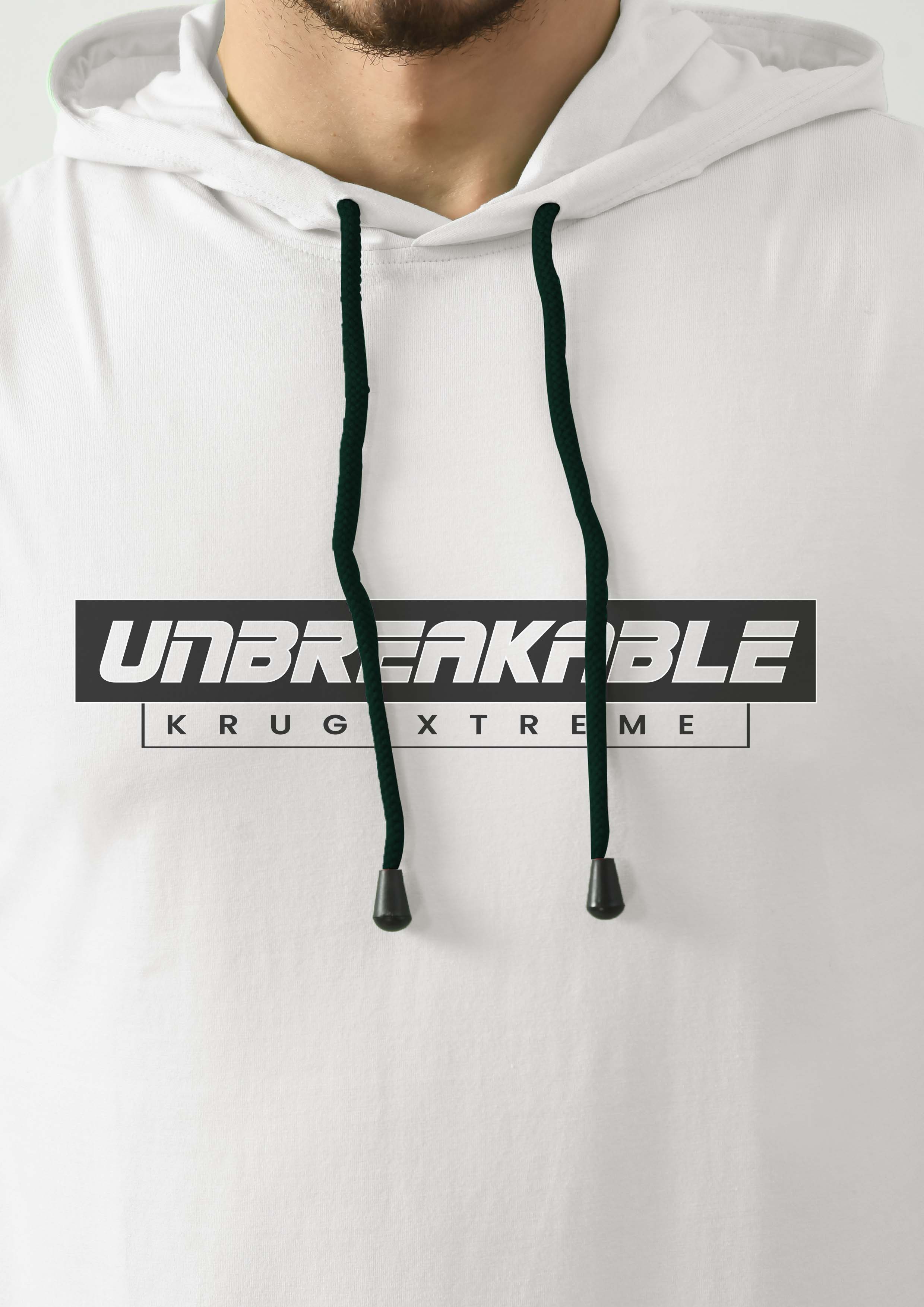 Ivory White Tank Top for Men with Hoodie