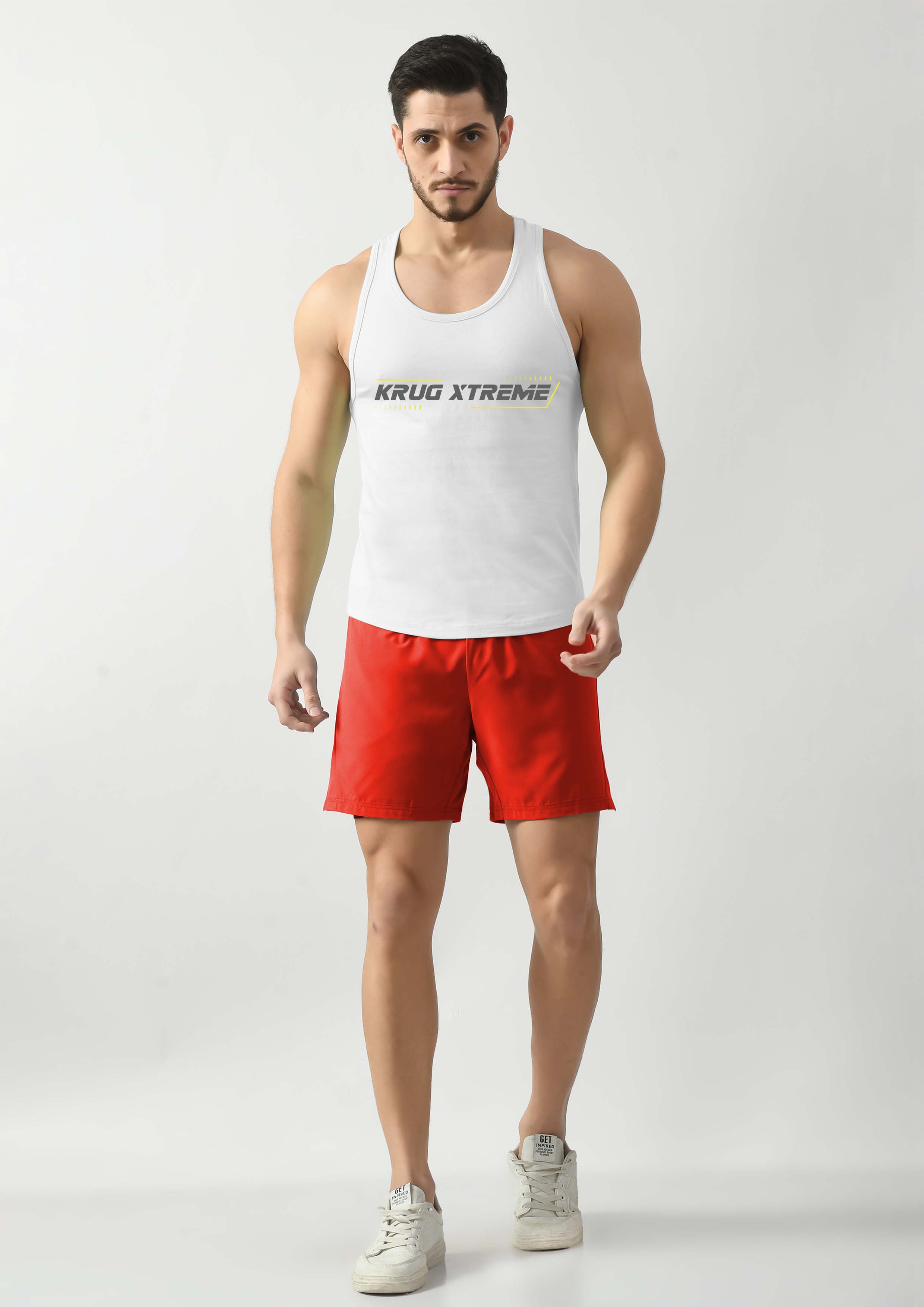Snowy White Wide Stringer For Mens