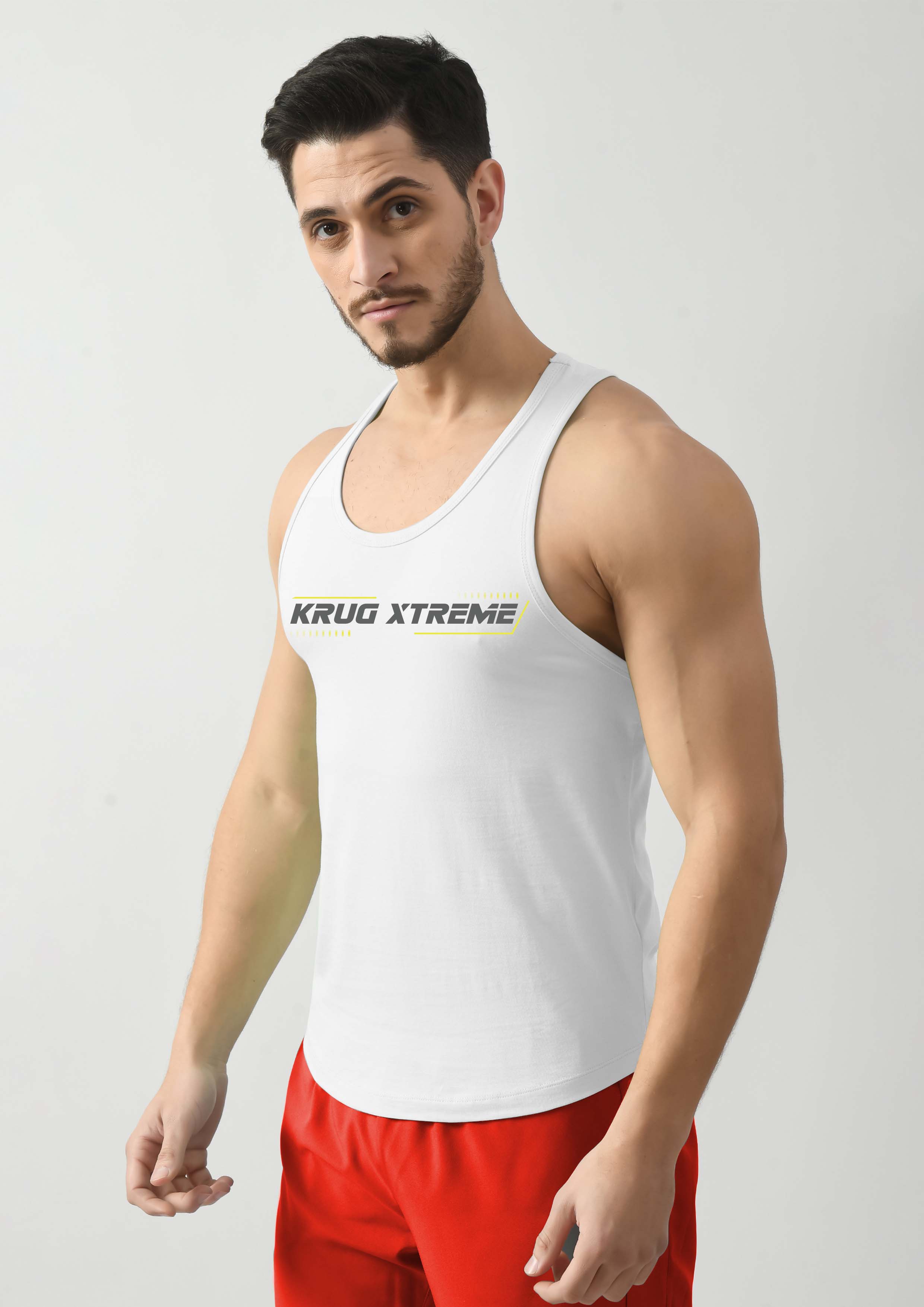 Snowy White Wide Stringer For Mens