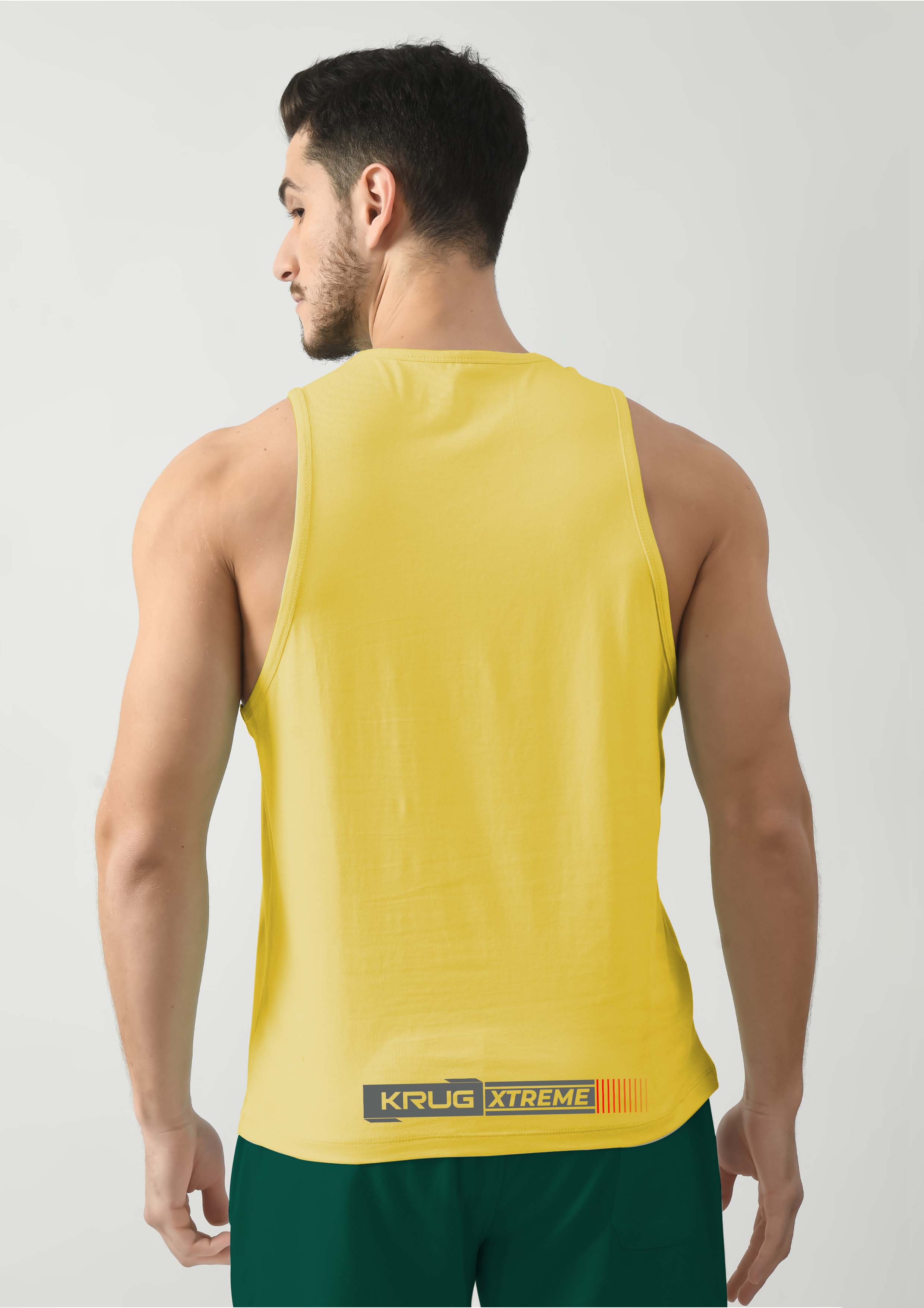 Canary Yellow Gym Tank Tops For Mens