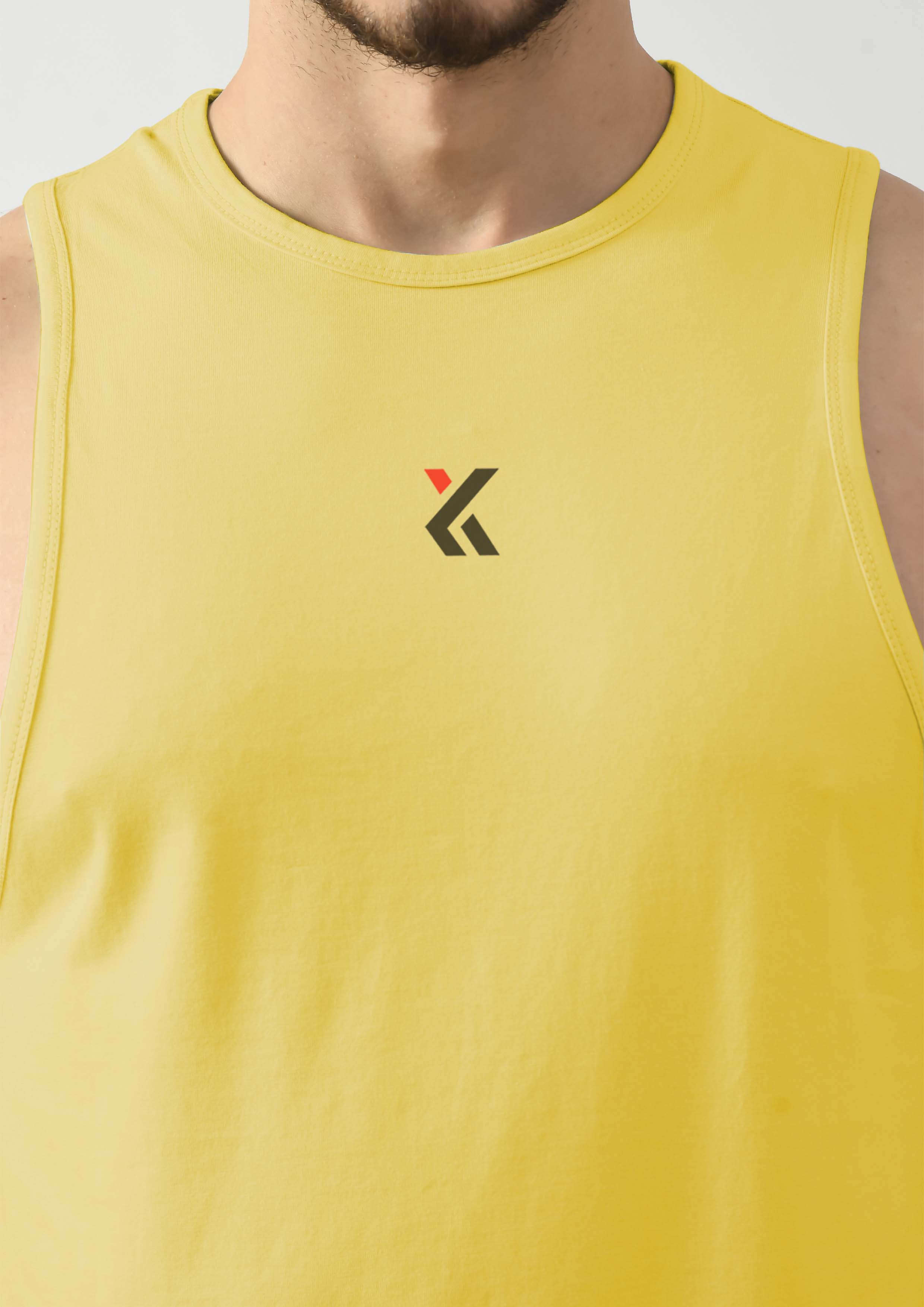 Canary Yellow Gym Tank Tops For Mens