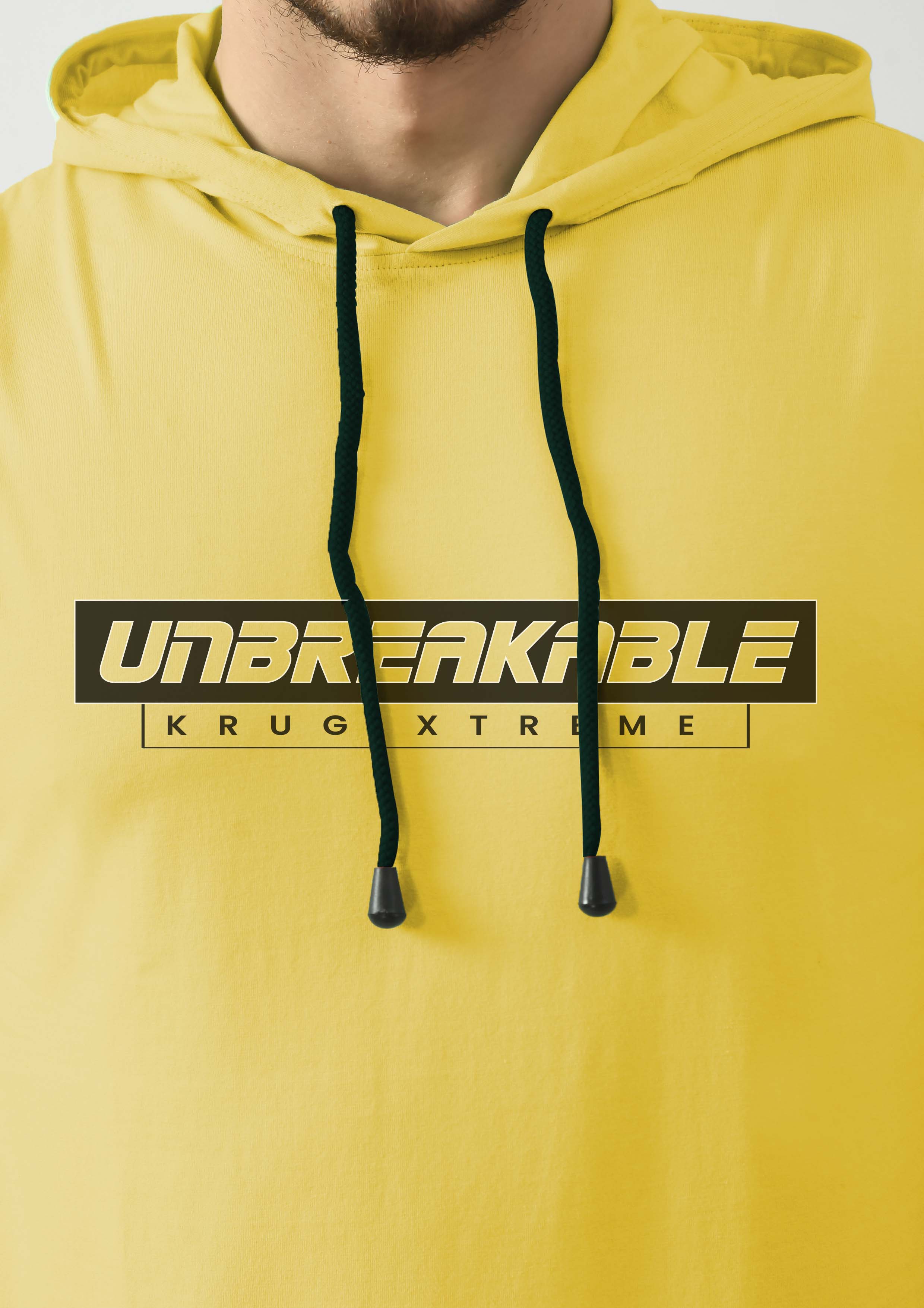 Canary Yellow Tank Top for Men with Hoodie