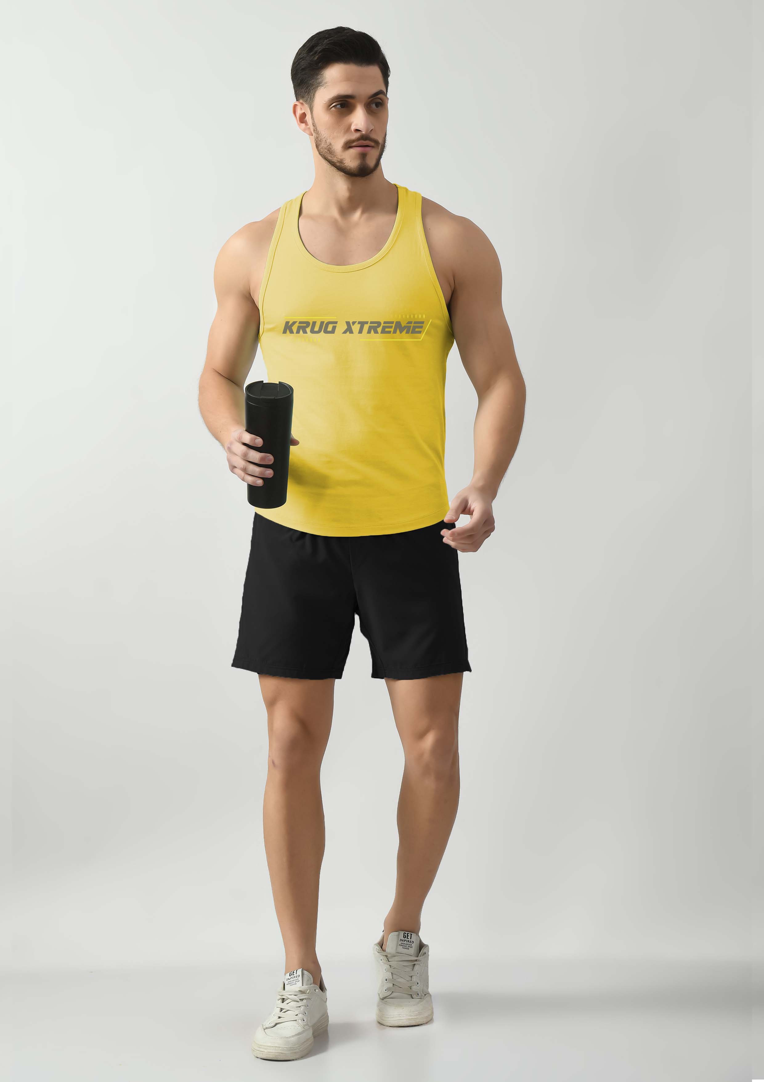 Canary Yellow Wide Stringer For Mens